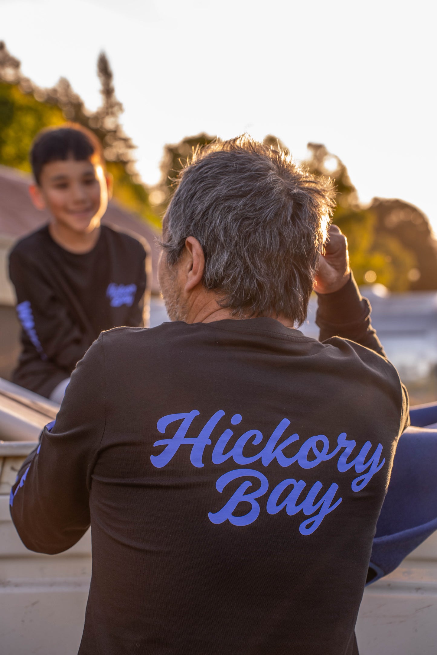 Hickory Bay Long Sleeve Tee – Black & Purple