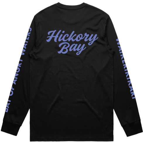 Hickory Bay Long Sleeve Tee – Black & Purple